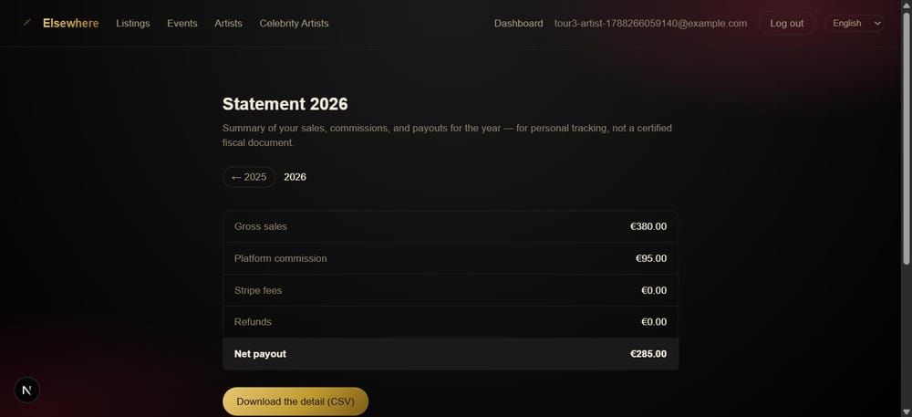 The payments statement