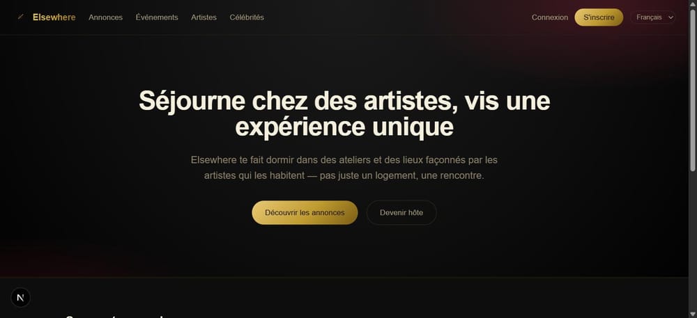 La page d'accueil